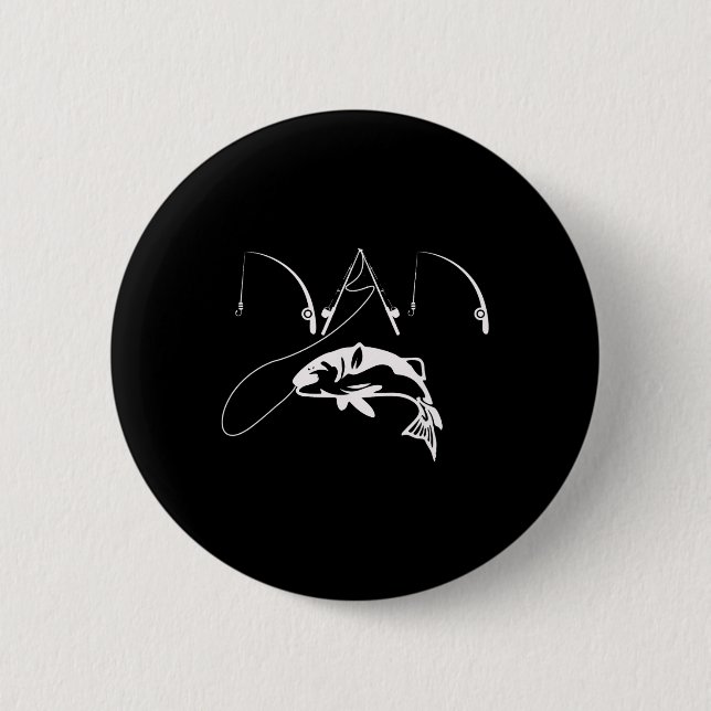 Bóton Redondo 5.08cm Camisa-Presente-Dia de os pais do pescador-pai (Frente)