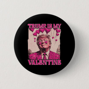 Bóton Redondo 5.08cm Camisa Trump É Meu Namorado Dia dos Namorados Trum