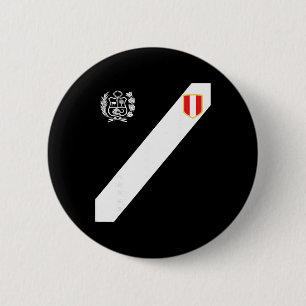 Bóton Redondo 5.08cm Camisa Vermelha do Peru Bandeira Peruana Escudo Re