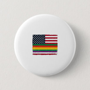Bóton Redondo 5.08cm Camisa Vetorial com Desenho da Bandeira do Orgulho