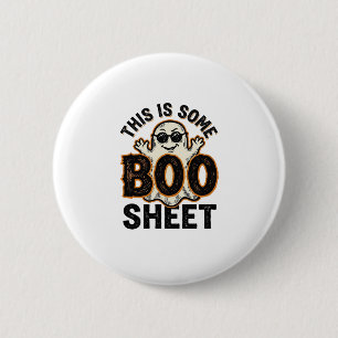 Bóton Redondo 5.08cm Camisa Vintage de Halloween Funny Ghost Boo Sheet