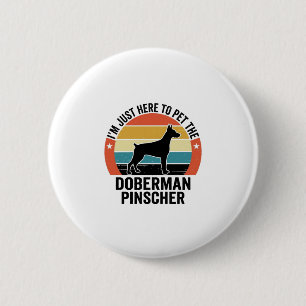 Bóton Redondo 5.08cm Camisa Vintage para Amantes de Doberman Pinscher