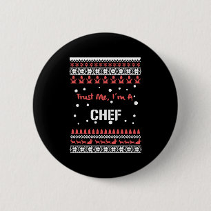 Bóton Redondo 5.08cm Camisas de Natal de Chef