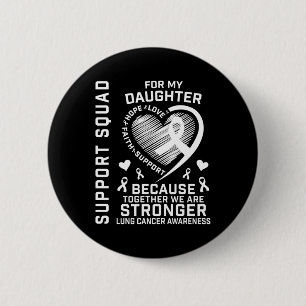 Bóton Redondo 5.08cm Camisas de sensibilização do Cancer pulmonar Filha