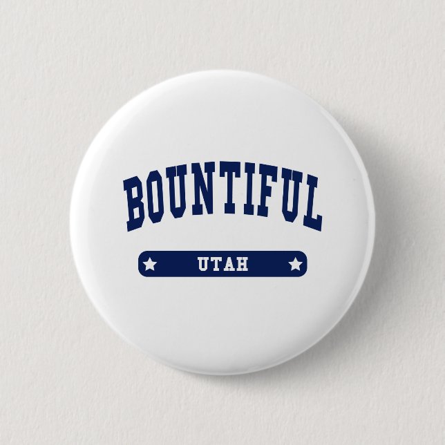 Bóton Redondo 5.08cm Camisas do Bountiful Utah College (Frente)