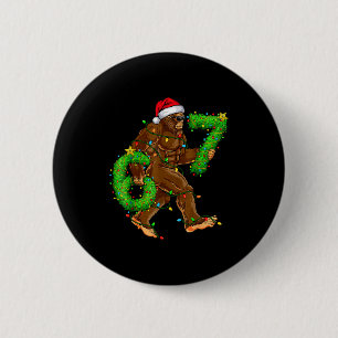 Bóton Redondo 5.08cm Camisas engraçadas de Natal do Bigfoot meme Six Se