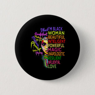 Bóton Redondo 5.08cm Camisas Juneteenth Mulheres Mês da História Negra 
