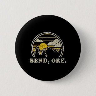 Bóton Redondo 5.08cm Camiseta Bend Oregon Or Vintage Caminhadas Montanh