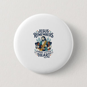 Bóton Redondo 5.08cm Camiseta de conforto e cura de aborto Jesus Inspir