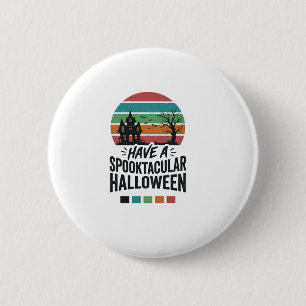 Bóton Redondo 5.08cm Camiseta de Gravura Vintage de Halloween Espetacul