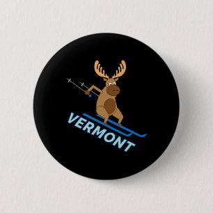 Bóton Redondo 5.08cm Camiseta de Inverno de Esquí de Vermont Vt Alce