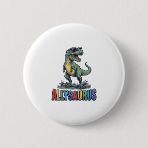 Bóton Redondo 5.08cm Camiseta de óculos de sol de dinossauro Allysaurus
