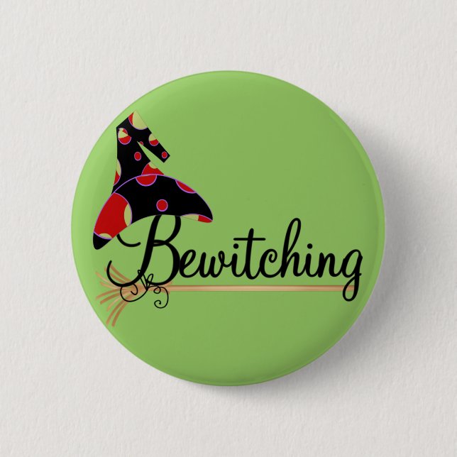 Bóton Redondo 5.08cm Camiseta e presentes Bewitching do Dia das Bruxas (Frente)