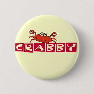 Bóton Redondo 5.08cm Camiseta e presentes Crabby do caranguejo