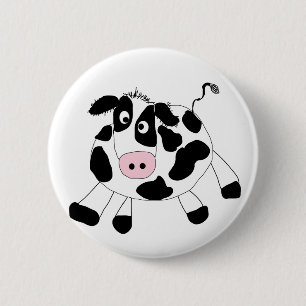 Bóton Redondo 5.08cm Camiseta e presentes da vaca da fazenda