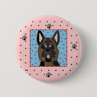 Bóton Redondo 5.08cm Camiseta e presentes do cão de german shepherd
