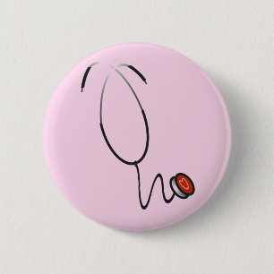 Bóton Redondo 5.08cm Camiseta e presentes do estetoscópio