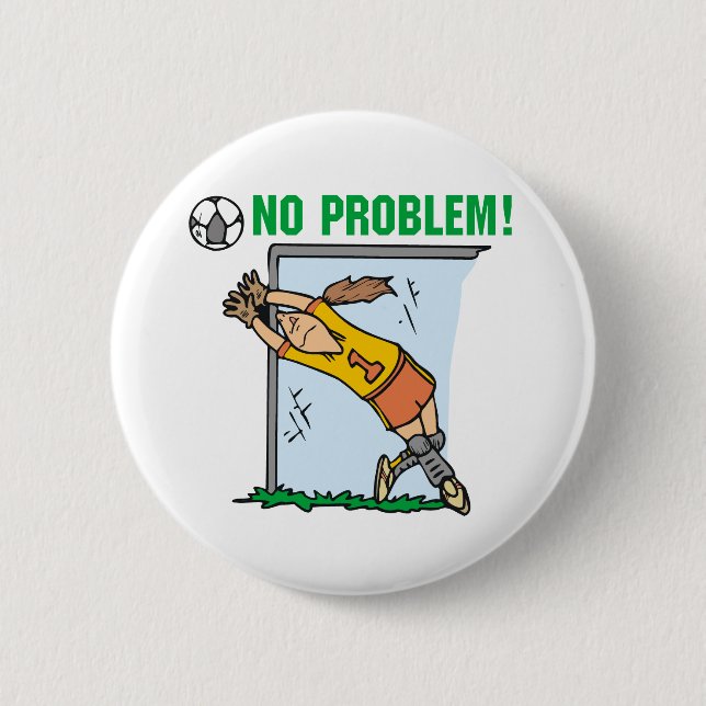 Bóton Redondo 5.08cm Camiseta e presentes do Goalie do futebol da (Frente)