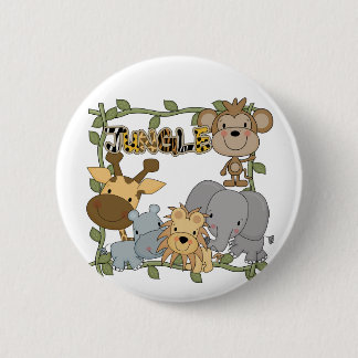Bóton Redondo 5.08cm Camiseta e presentes dos animais da selva do bebê