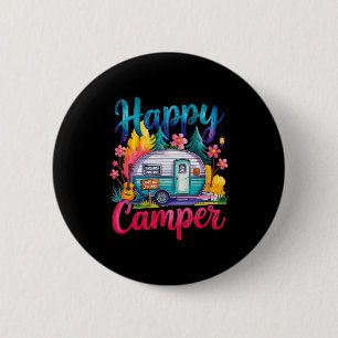 Bóton Redondo 5.08cm Camiseta engraçada de campista feliz trailer de ro