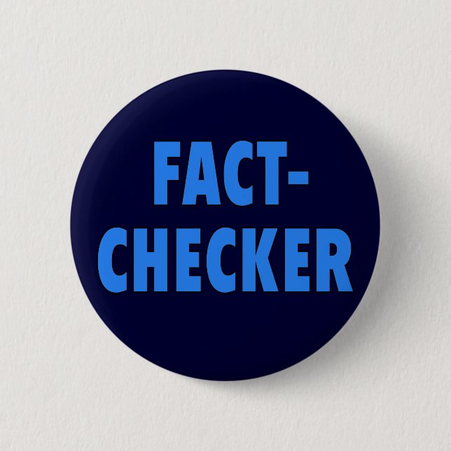Bóton Redondo 5.08cm Camiseta FACT-CHECKER (Frente)