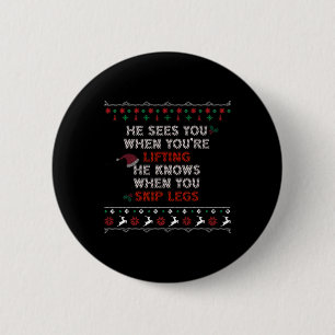 Bóton Redondo 5.08cm Camiseta Feia e Divertida de Natal Estilo Levantam