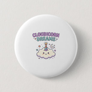 Bóton Redondo 5.08cm Camiseta Gráfica da Moda Sonhos de Unicórnio Nubla