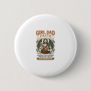 Bóton Redondo 5.08cm Camiseta Gráfica da Paternidade de Jesus Identidad