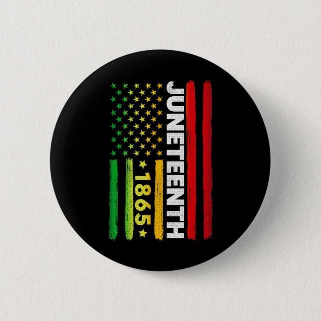 Bóton Redondo 5.08cm Camiseta Juneteenth Liberdade EUA Design Gradiente (Frente)