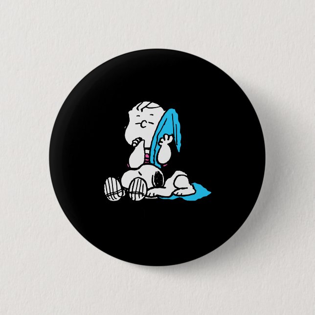 Bóton Redondo 5.08cm Camiseta Peanuts Linus  (Frente)