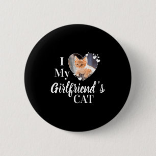 Bóton Redondo 5.08cm Camiseta Personalizada com Foto do Gato da Minha N