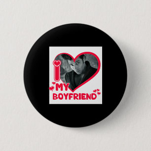 Bóton Redondo 5.08cm Camiseta Personalizada Eu Amo Meu Namorado Foto Co