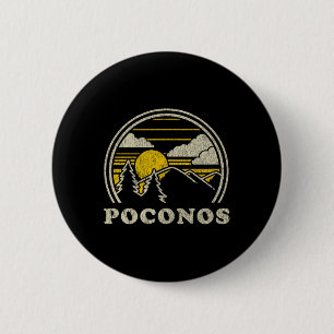 Bóton Redondo 5.08cm Camiseta Poconos Pennsylvania Pa Vintage Caminhada
