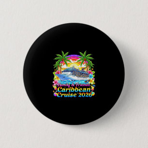 Bóton Redondo 5.08cm Camiseta Praia Cruzeiro Caribenho de Família e Ami