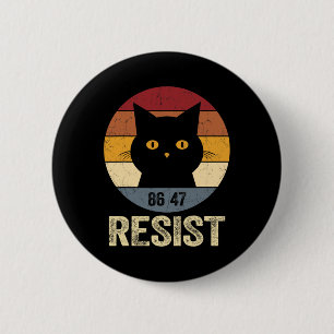 Bóton Redondo 5.08cm Camiseta Resistir Anti Trump Retro Resistir Anti T