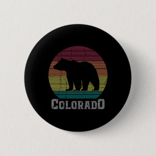 Bóton Redondo 5.08cm Camiseta retrô das Montanhas Rochosas do Colorado