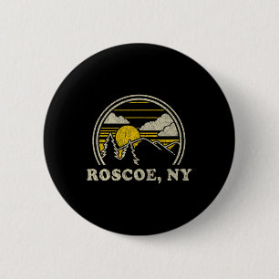 Bóton Redondo 5.08cm Camiseta Roscoe Nova York Ny Vintage Caminhada Mon