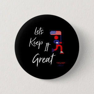 Bóton Redondo 5.08cm Camiseta Trump Keep America Great Reeleger Camisa