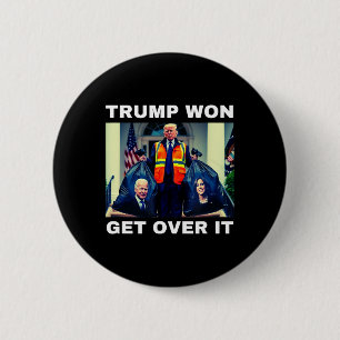 Bóton Redondo 5.08cm Camiseta Trump Venceu Supere Isso Mega Venceu Elei