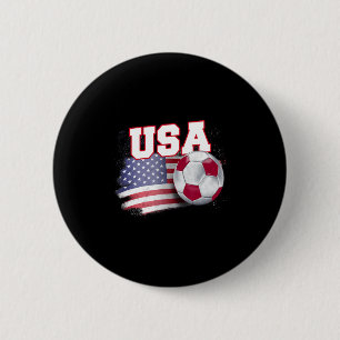 Bóton Redondo 5.08cm Camiseta Vintage Bandeira Americana Usa Bola De Fu