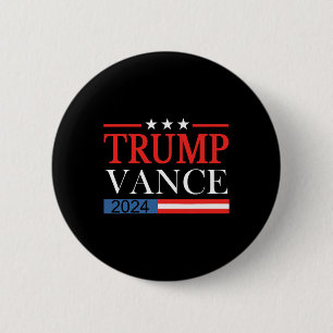 Bóton Redondo 5.08cm Camiseta Vintage Trump Vance 2025 Retro Bandeira E