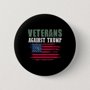 Bóton Redondo 5.08cm Camisetas Anti Trump - Veteranos Contra Donald Tru