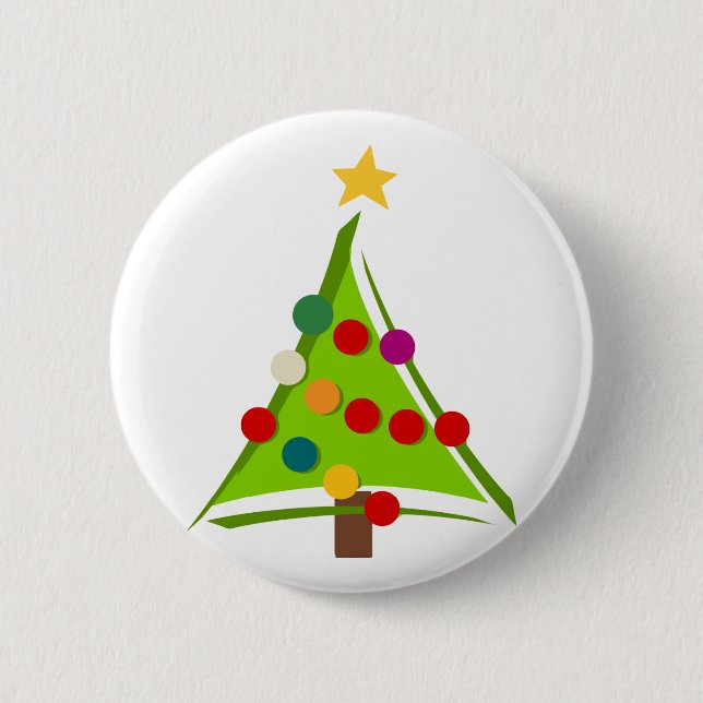 Bóton Redondo 5.08cm Camisetas e presentes de árvores de Natal (Frente)