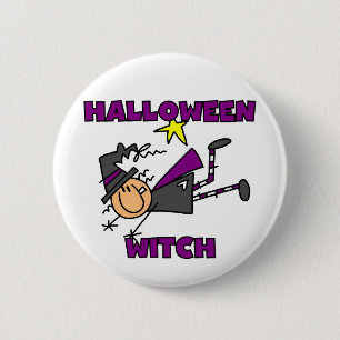 Bóton Redondo 5.08cm Camisetas e presentes de bruxas do Halloween