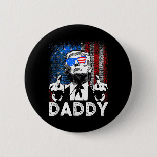 Bóton Redondo 5.08cm Camisetas Engraçadas do Trump Papai Está em Casa P