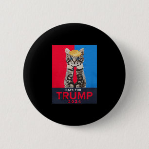 Bóton Redondo 5.08cm Camisetas Engraçadas Gatos Para Trump Para Vance T