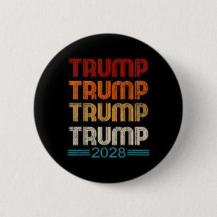 Bóton Redondo 5.08cm Campanha eleitoral do Presidente Trump 2028 Donald