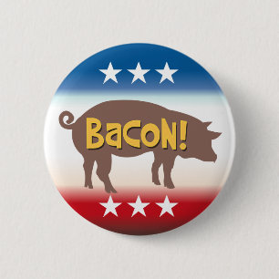 Bóton Redondo 5.08cm Campanha engraçada do bacon