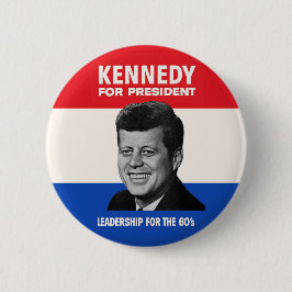Bóton Redondo 5.08cm Campanha Vintage JFK Kennedy para Presidente 1960