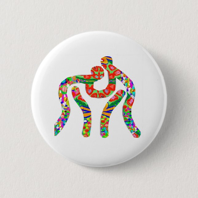 Bóton Redondo 5.08cm Campeão do lutador da luta (Frente)